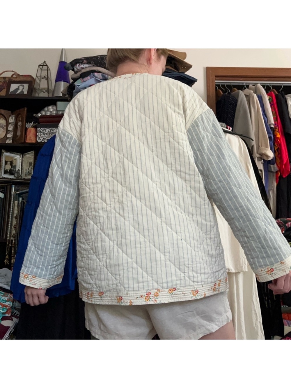 2019 Madewell x The New Denim Project Cotton Patchwork Quilted Jacket S Fall - Picture 10 of 16